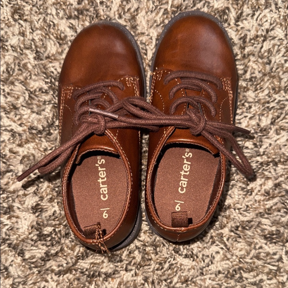 Carter's Boys Brown Lace-Up Dress Shoes